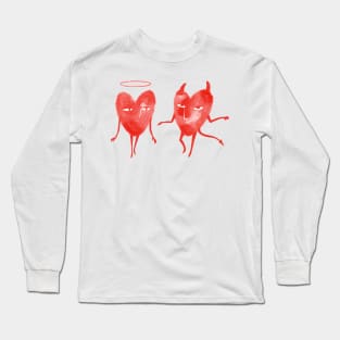 The good and bad sides of love and heart Long Sleeve T-Shirt